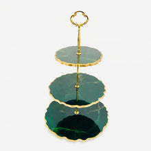 Load image into Gallery viewer, Three-Tiered Cake Stand - Emerald Green

