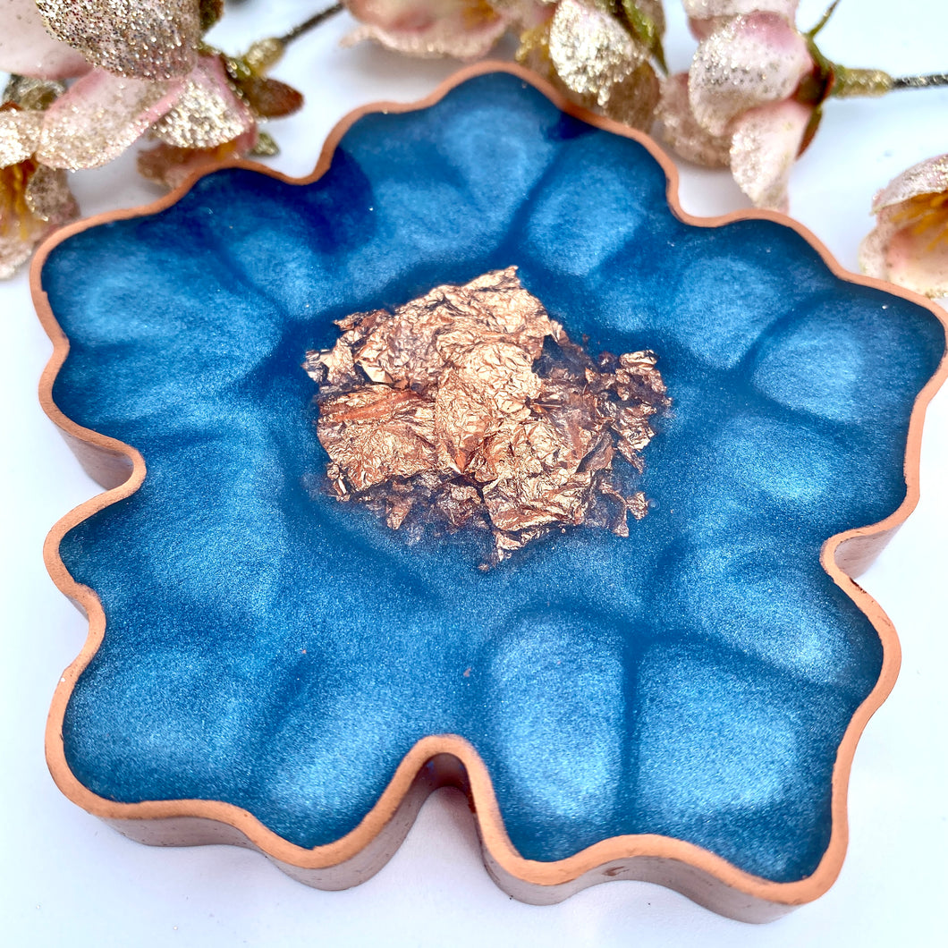 Flower Coaster - French Blue