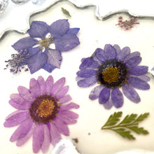 Load image into Gallery viewer, Flower Coaster - Purple Flowers
