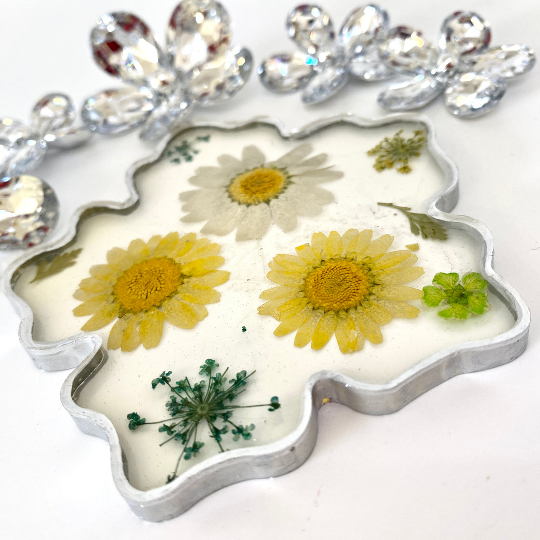 Flower Coaster - Yellow and White Daisies