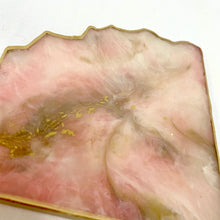 Load image into Gallery viewer, Wavy Segment Coaster - Pink Marbled Effect
