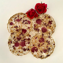 Load image into Gallery viewer, XL Luxury Display Stand / Coaster - Red Rose Petals
