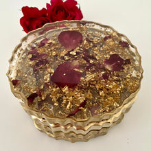 Load image into Gallery viewer, XL Luxury Display Stand / Coaster - Red Rose Petals
