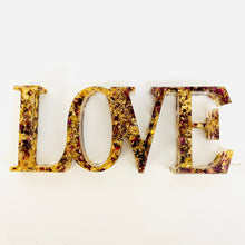 Load image into Gallery viewer, Light Up Word Sign &#39;LOVE&#39; - Real Rose Petals
